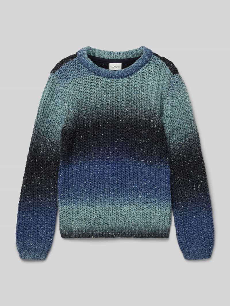 Sweter z dzianiny o kroju regular fit z okrągłym dekoltem