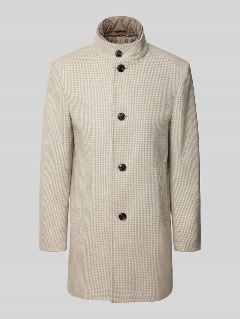 Krótki płaszcz z mieszanki wełny ze stójką model ‘Maico’