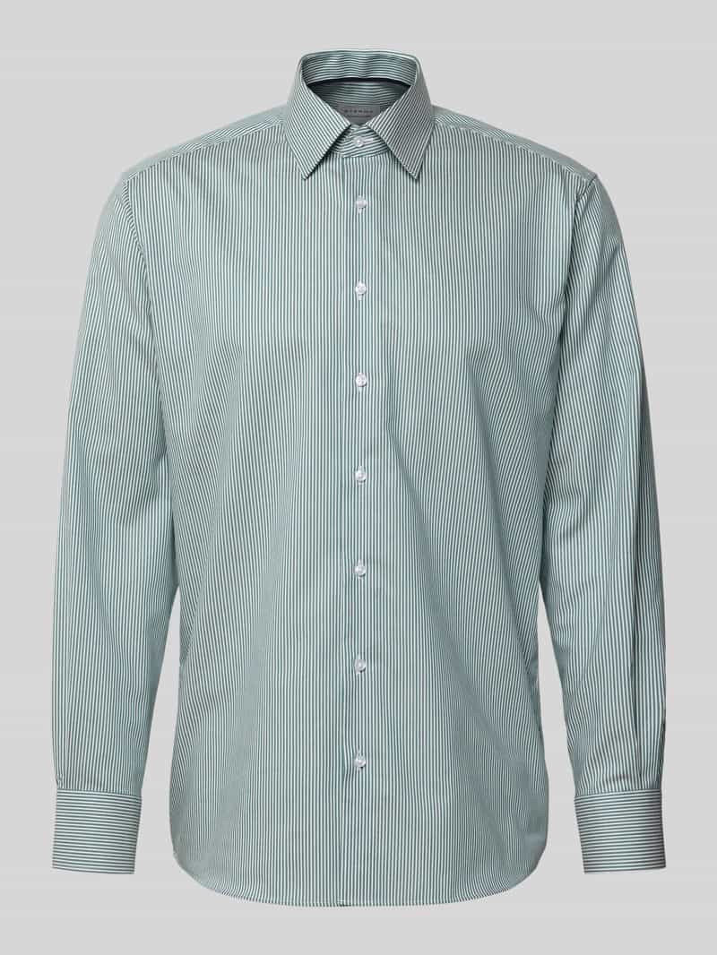 Koszula biznesowa o kroju modern fit z bawełny z kołnierzykiem typu kent