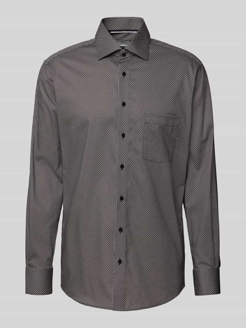 Koszula biznesowa o kroju modern fit z bawełny z kołnierzykiem typu kent