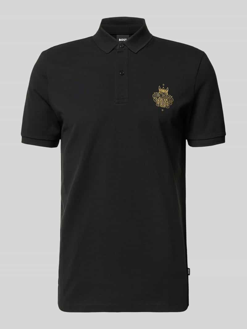 Koszulka polo o kroju regular fit z czystej bawełny model ‘QIANG’