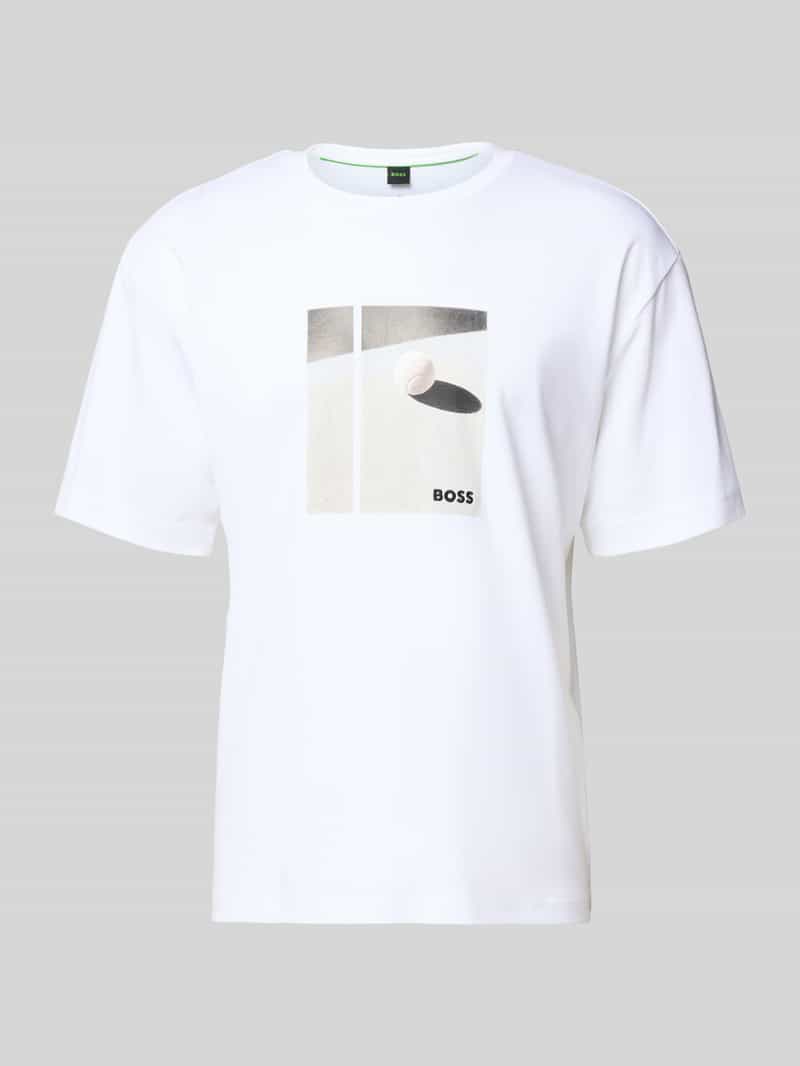 T-shirt o kroju relaxed fit z czystej bawełny model ‘JOIN’