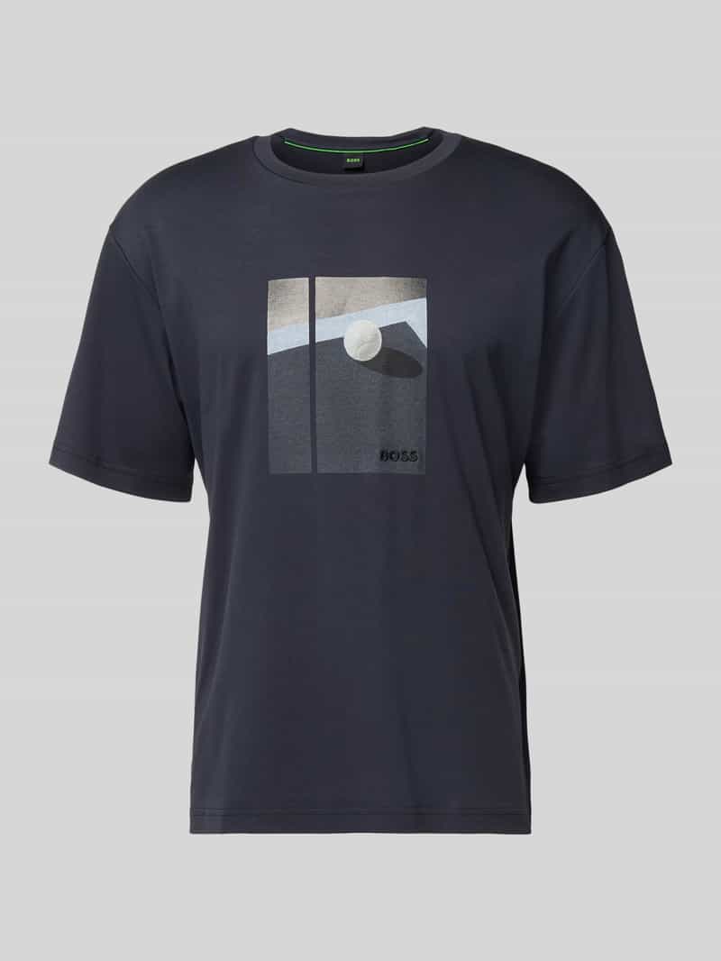 T-shirt o kroju relaxed fit z czystej bawełny model ‘JOIN’