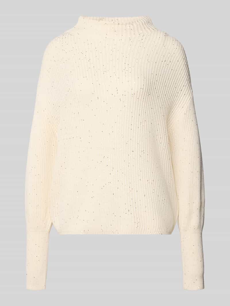 Sweter z dzianiny ze stójką