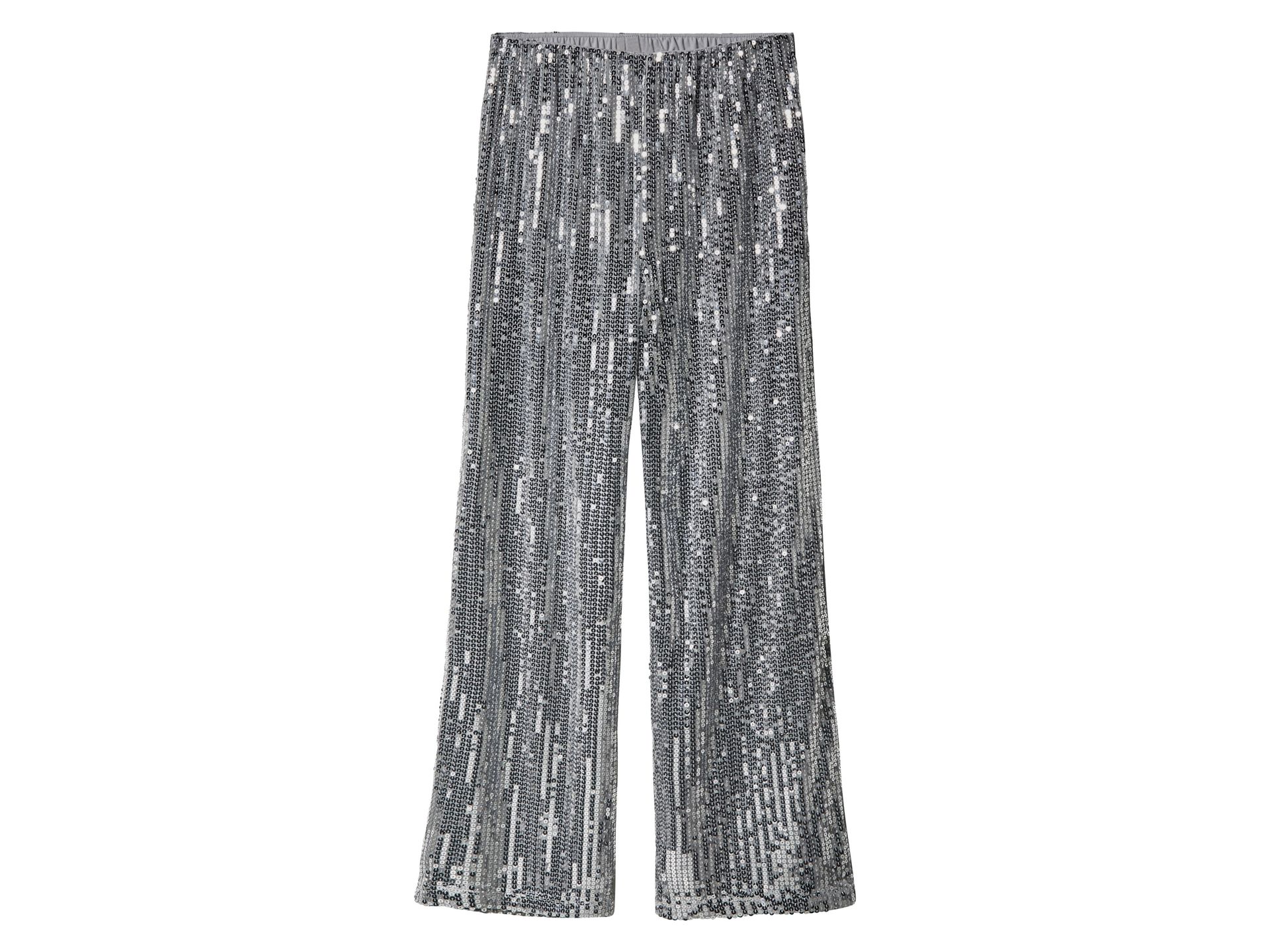 esmara® Spodnie damskie z cekinami (Srebrny, S(36/38))