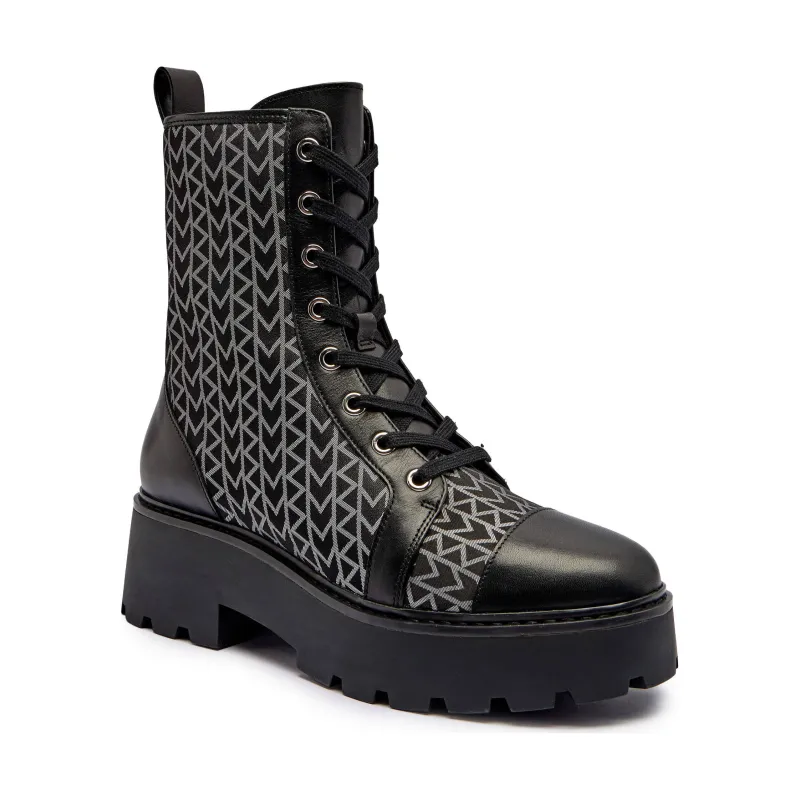 Michael Kors Botki na platformie Blake z dodatkiem skóry