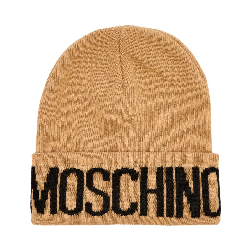 Moschino Czapka z dodatkiem wełny i kaszmiru