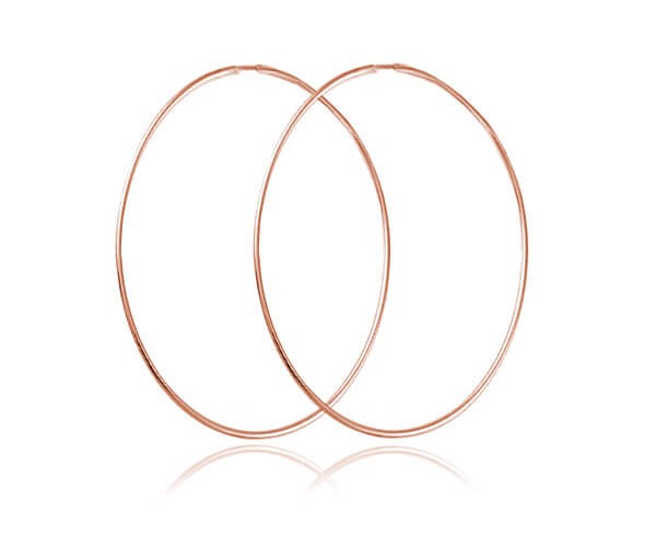 Kolczyki koła - 60mm - rose gold