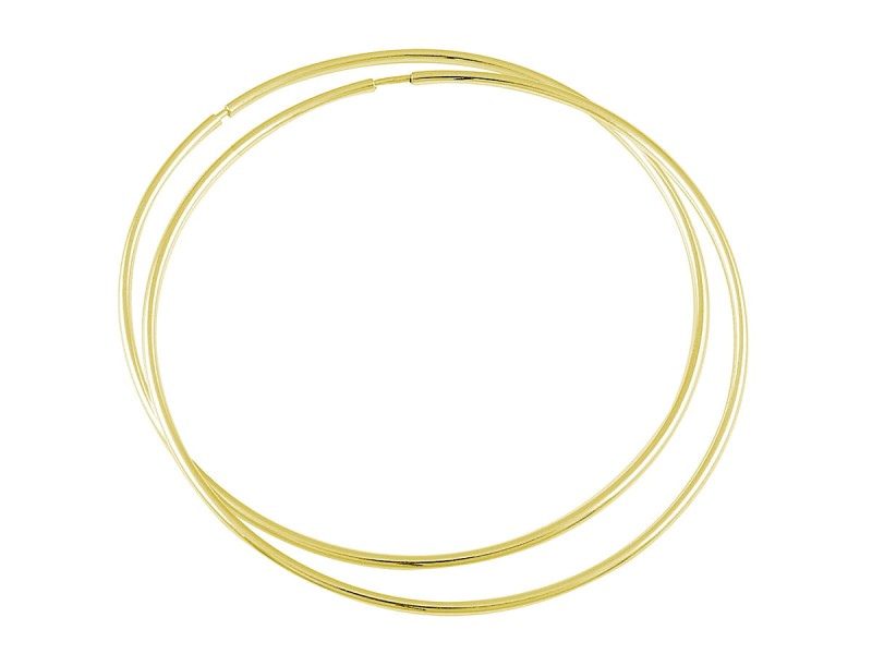 Kolczyki koła - 80mm - 24k złocenie