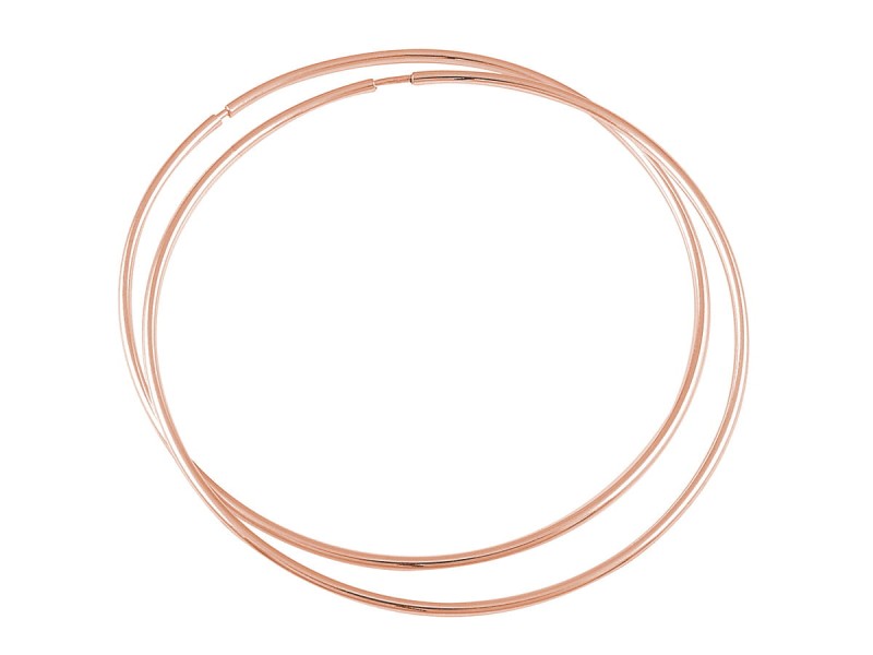 Kolczyki koła - 80mm - rose gold