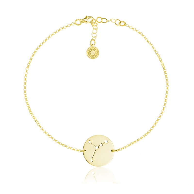 Bransoletka z konstelacją znaki zodiaku srebrna pozłacana