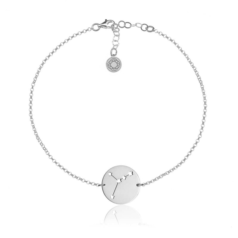 Bransoletka z konstelacją znaki zodiaku srebrna