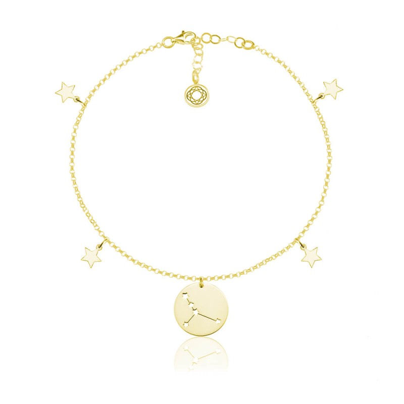 Bransoletka z konstelacją znaki zodiaku srebrna 24k złocenie