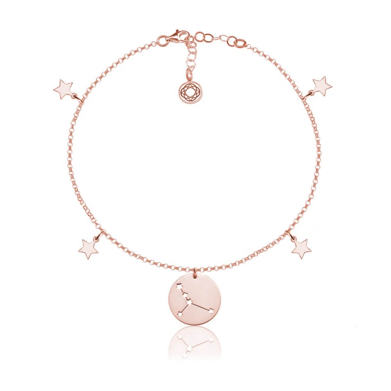 Bransoletka z konstelacją znaki zodiaku srebrna rose gold