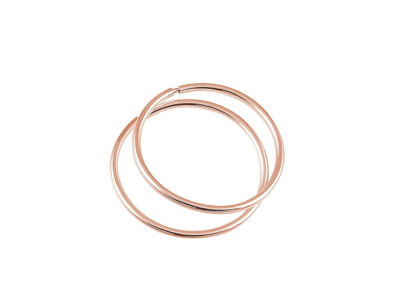 Kolczyki koła - 25mm - rose gold