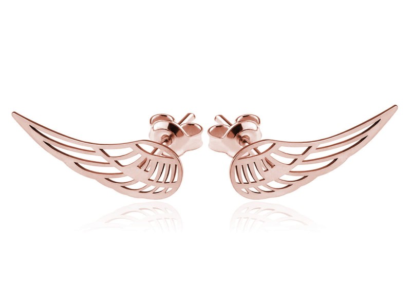 Kolczyki Wera - Skrzydła - rose gold