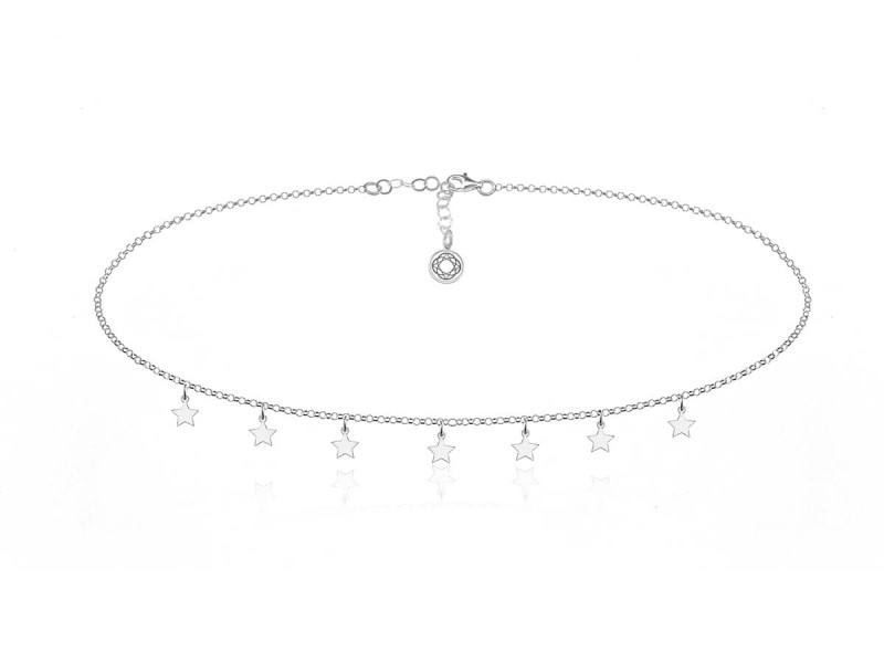 Naszyjnik Choker łańczuszek z gwiazdkami
