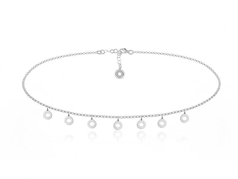 Naszyjnik Choker łańczuszek z Ringami