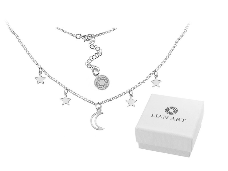 NASZYJNIK CHOKER - KSIĘŻYC - GWIAZDY