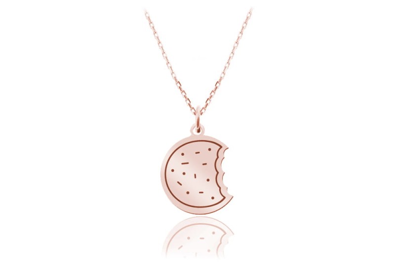 Naszyjnik Candy - Ciastko - rose gold