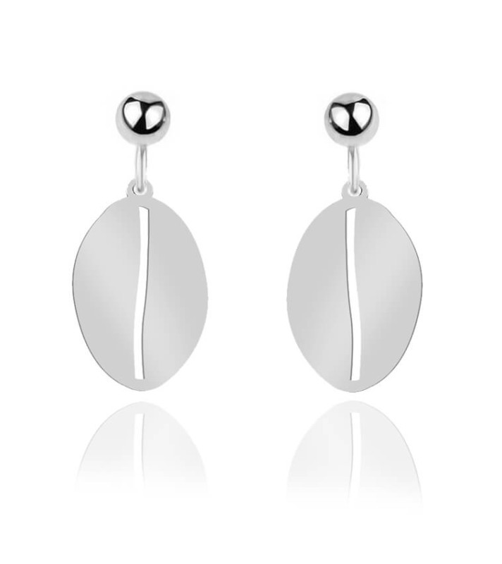 Srebrne Kolczyki Zioarno Kawy