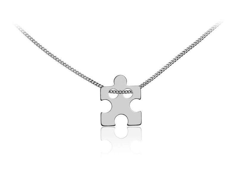 Srebrny naszyjnik Puzzel