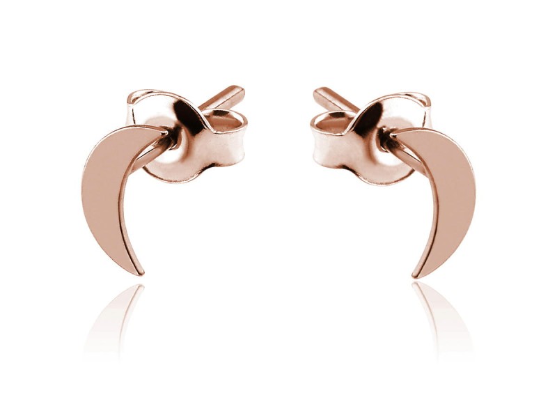 Kolczyki księżyce - rose gold