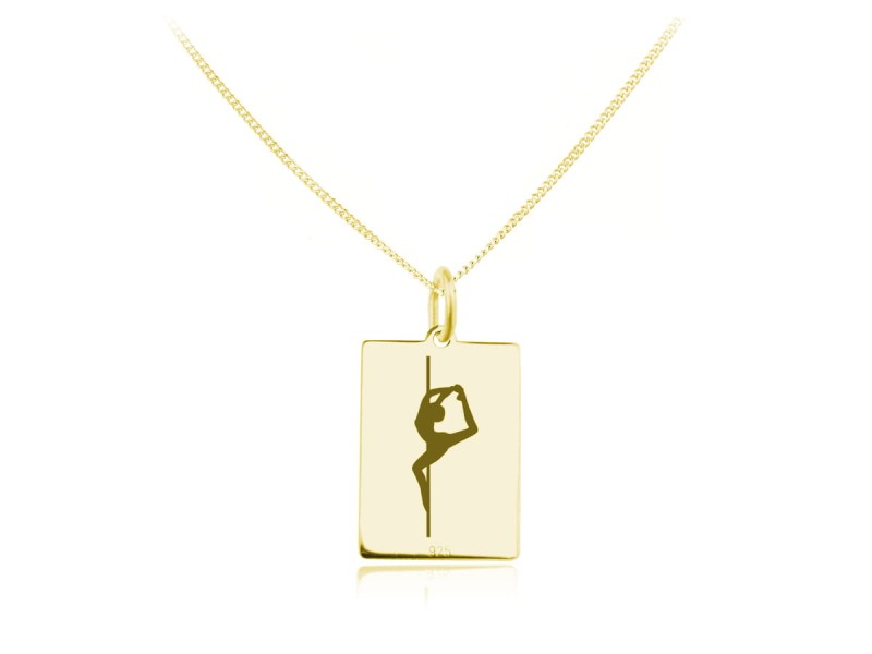 Naszyjnik Pole Dance - 24k złocenie