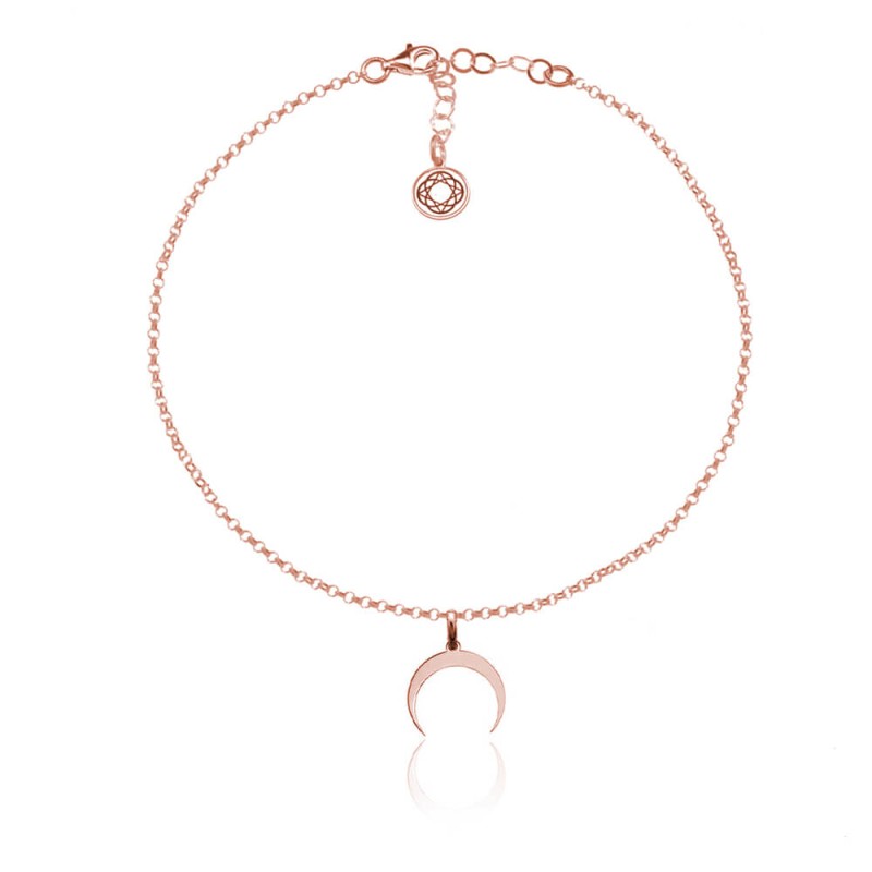 Bransoletka Lunka z księżycem Lunulą - rose gold