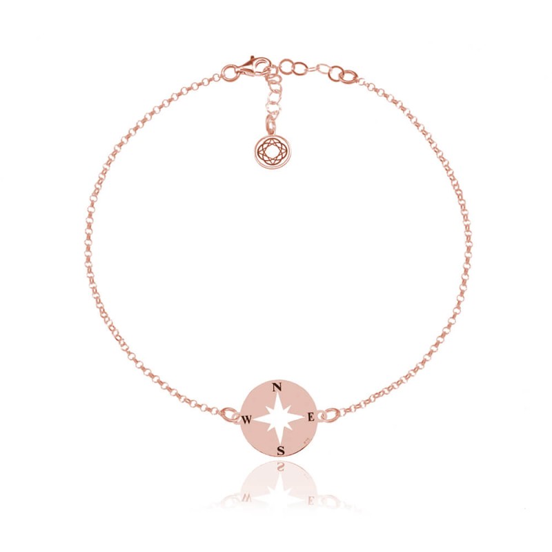 Bransoletka róża wiatrów - rose gold