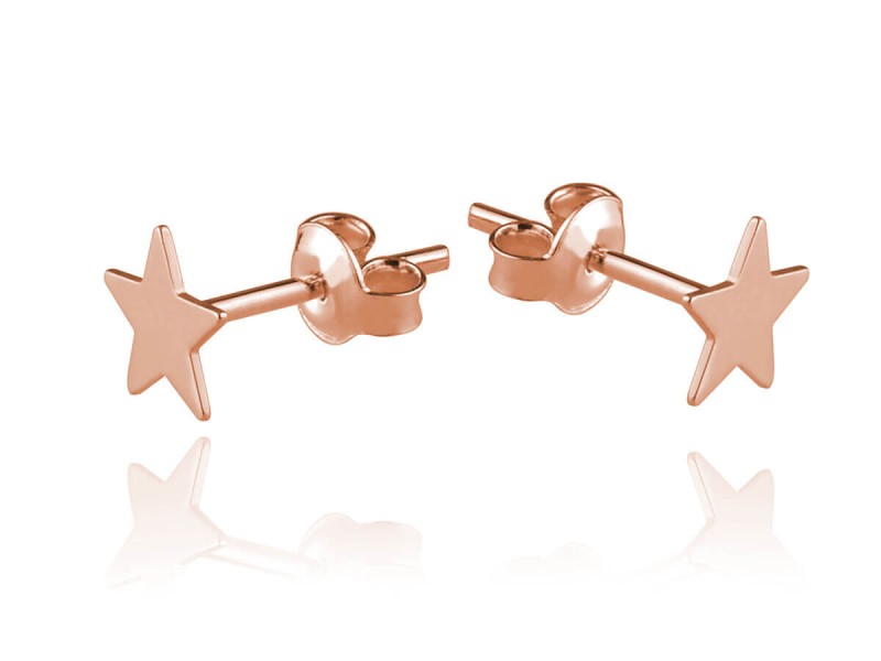 Kolczyki Gwiazdki - rose gold