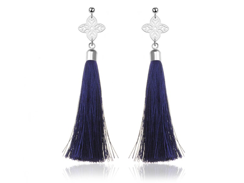 Kolczyki rozety Arabeska z chwostem