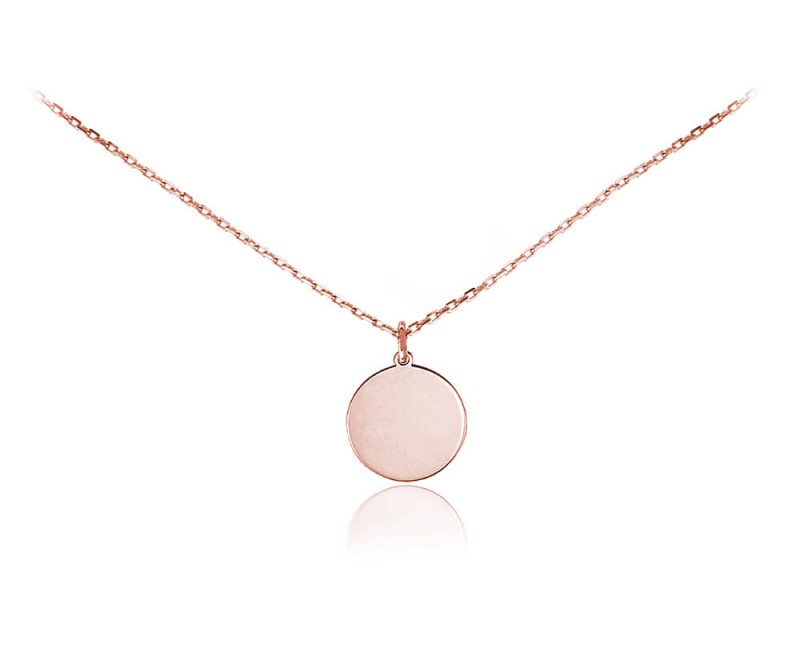 Naszyjnik damski ze srebra pr. 925 z kółeczkiem - rose gold
