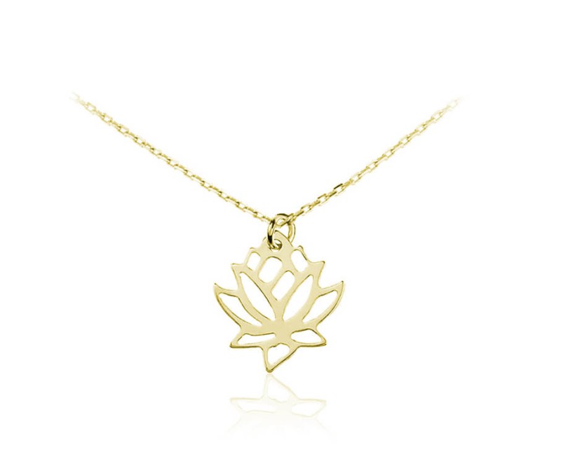 Naszyjnik Lotos - 24k złocenie