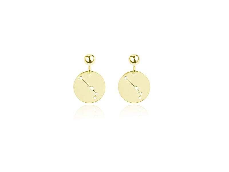 Kolczyki ze znakami zodiaku - 24k złocenie