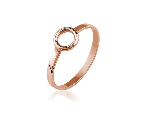 Pierścionek minimalistyczny z kołem Tuva mini - rose gold