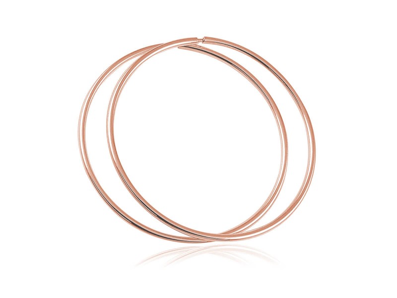 Kolczyki koła - 50mm - rose gold