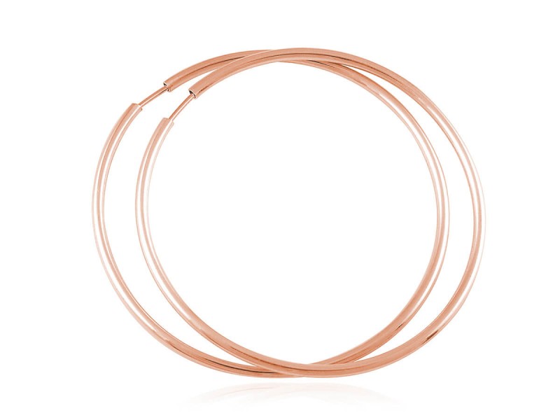 Kolczyki koła - 55mm - rose gold