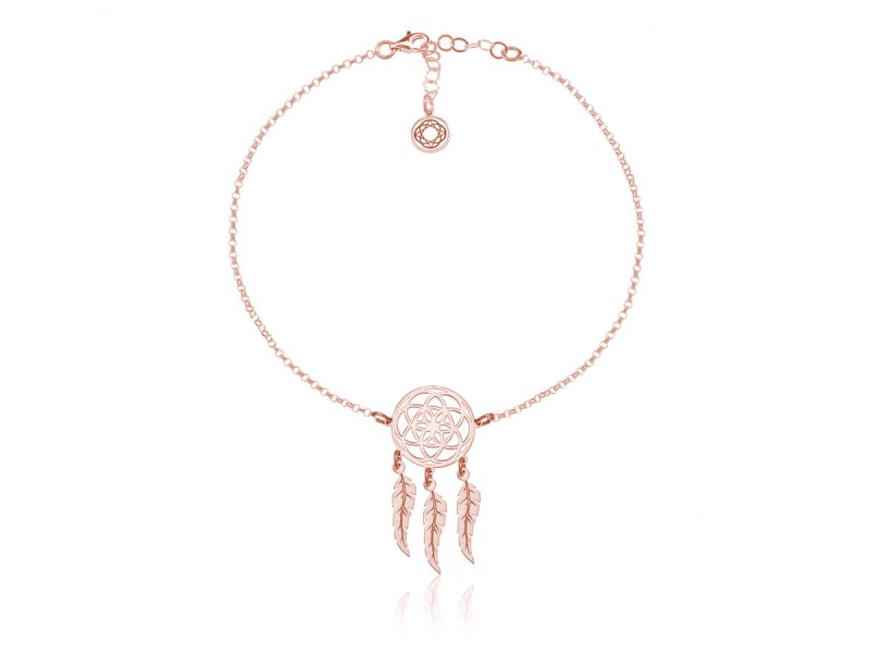 Bransoletka Dreamcatcher Łapacz Snów - rose gold