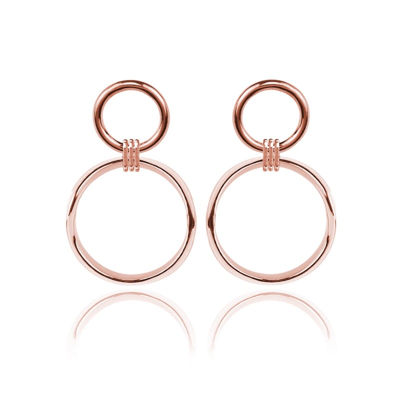 Kolczyki koła Aurelia - rose gold