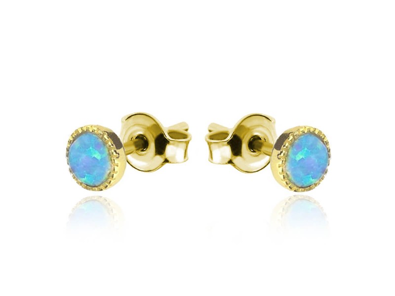 Srebrne Kolczyki z Opalem