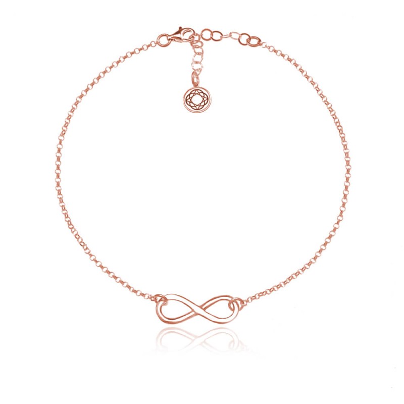 Bransoletka infinity nieskończoność - rose gold