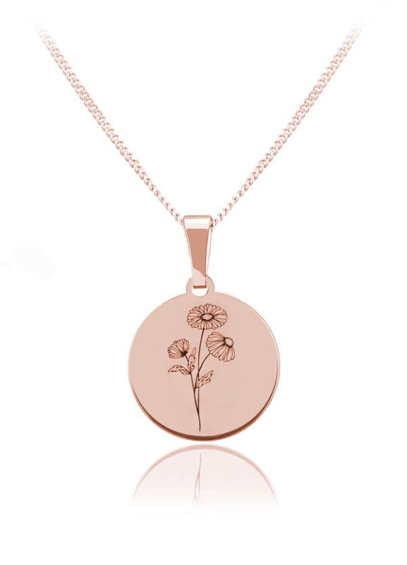 Kwiaty Polskie - Naszyjnik z Wrotyczą - rose gold