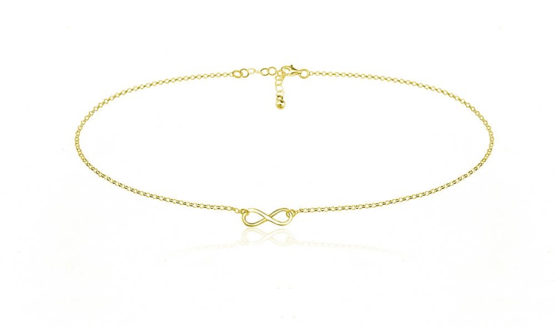 Naszyjnik Nieskończoność Infinity - 24k złocenie