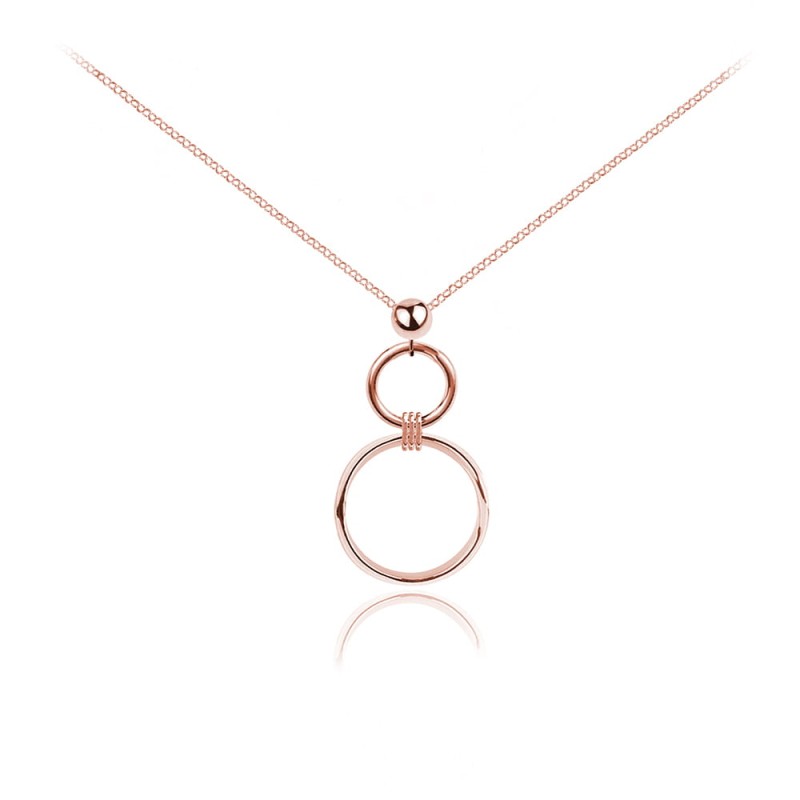 Naszyjnik Aurelia - koło karma - rose gold