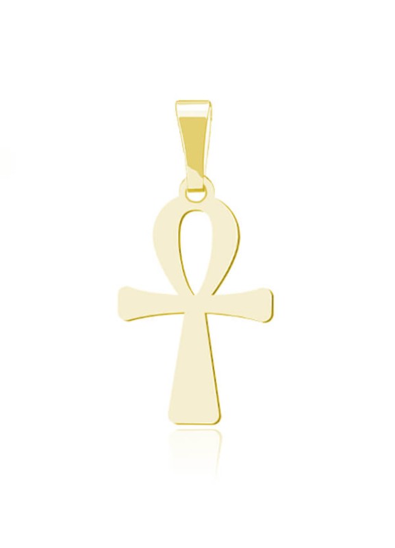 Wisiorek krzyż Ankh - 24k złocenie