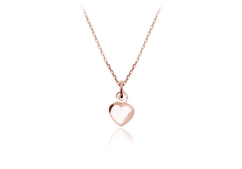 Srebrny naszyjnik Mini Serduszko - rose gold