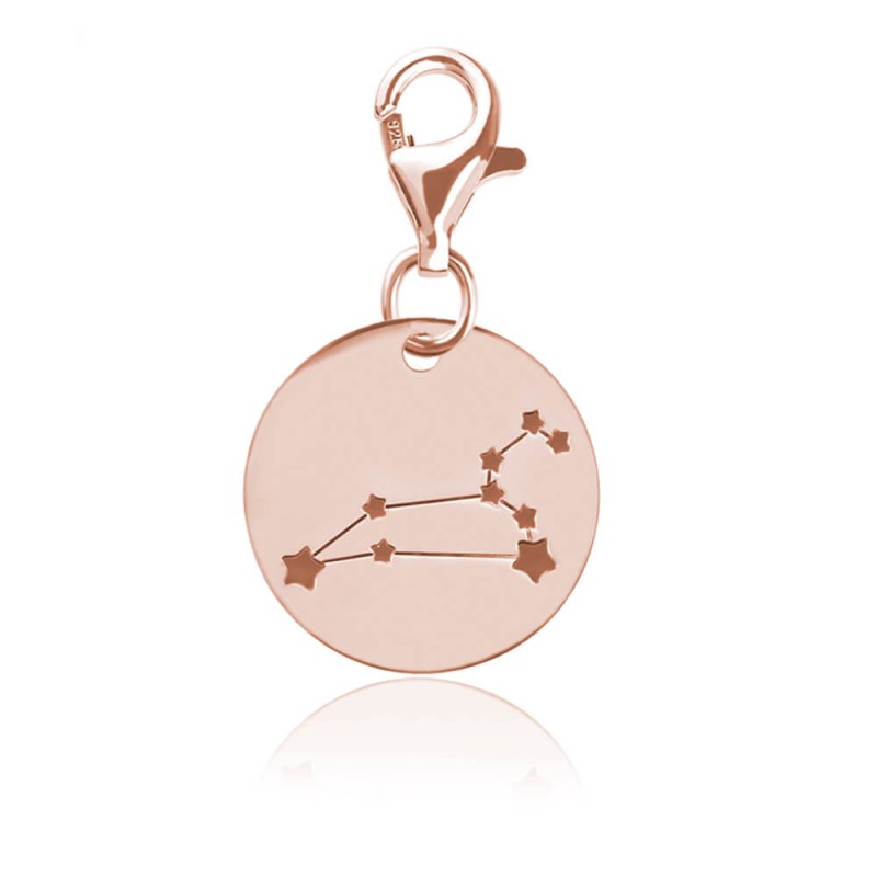 Charms Znaki Zodiaku - mały - grawer - rose gold