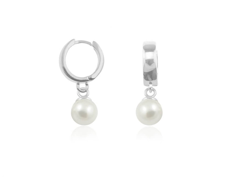 Srebrne kolczyki z perłą Swarovski®