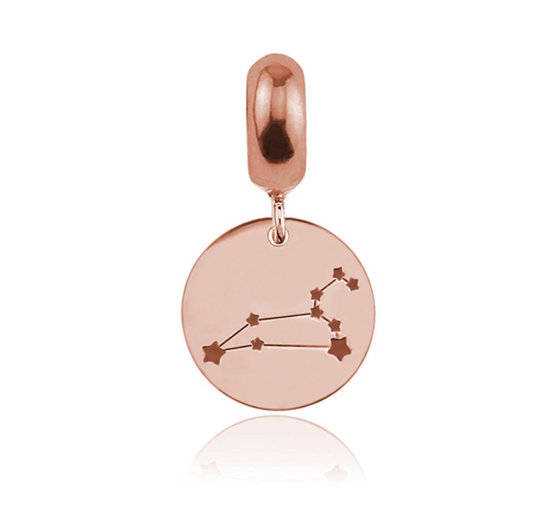 Charms Znaki Zodiaku - mały - Beads - grawer - rose gold